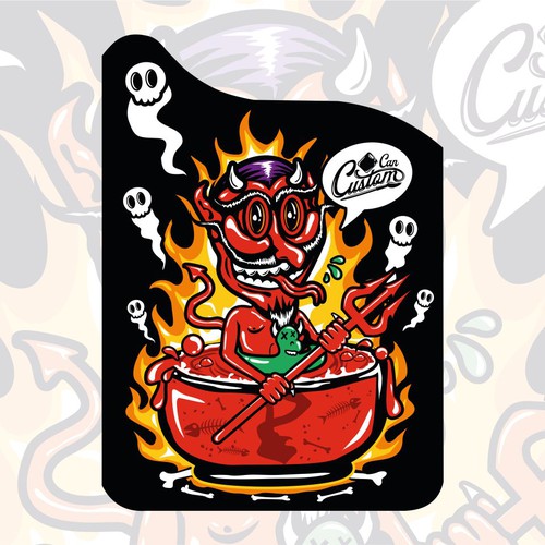 Bold Devil Illustration for Jerry Cans