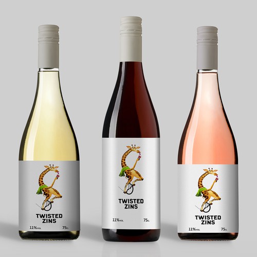 Giraffe wine label