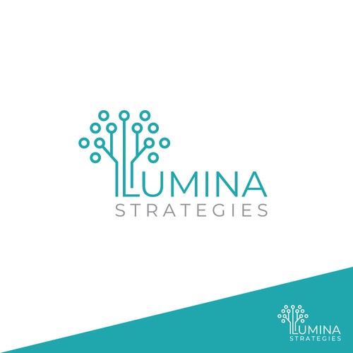 Finalist logo design for Lumina Strategies contest.