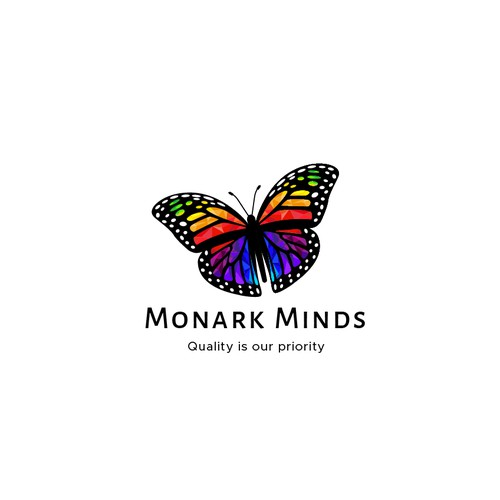 Design a Monarch Butterfly logo for health and wellness company