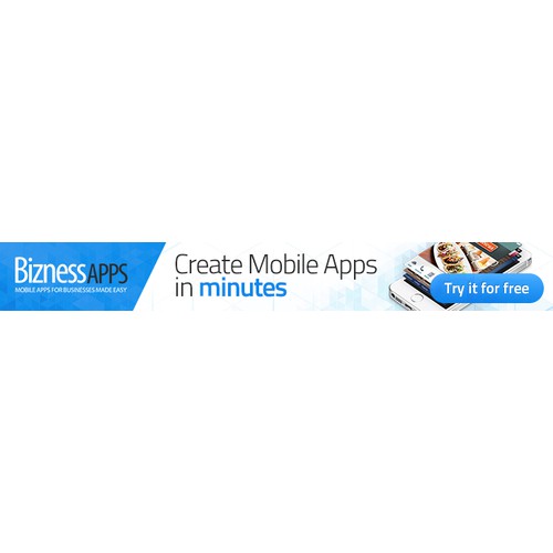 Fresh design 728 Banner for Mobile App Creation Company