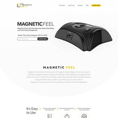 Landing Page for an Innovative Electronics Product