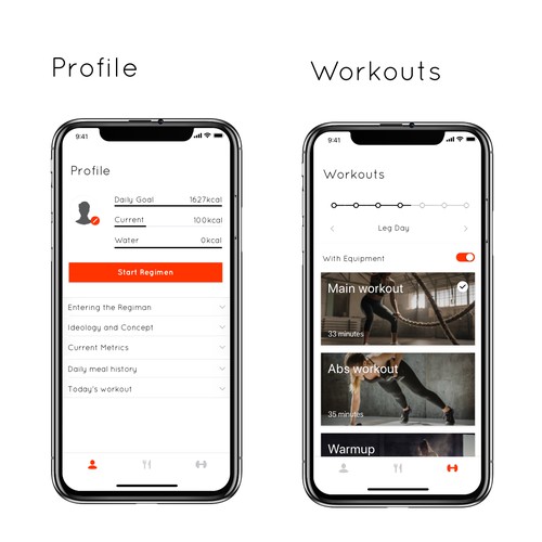Mobile app for fitness and diet