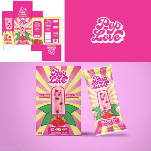 Popsicle logo and packaging art design