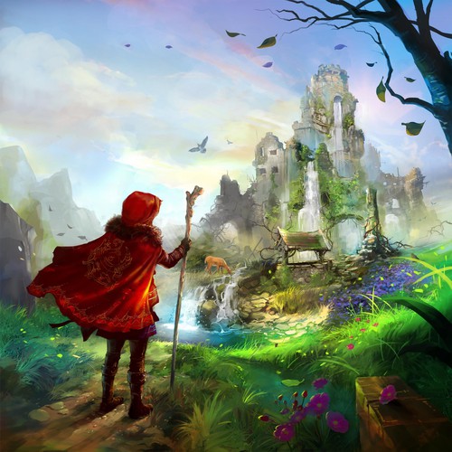 Big Red Illustration for children book