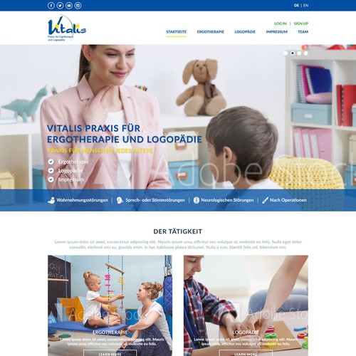 Speech Therapy Clinic webpage design