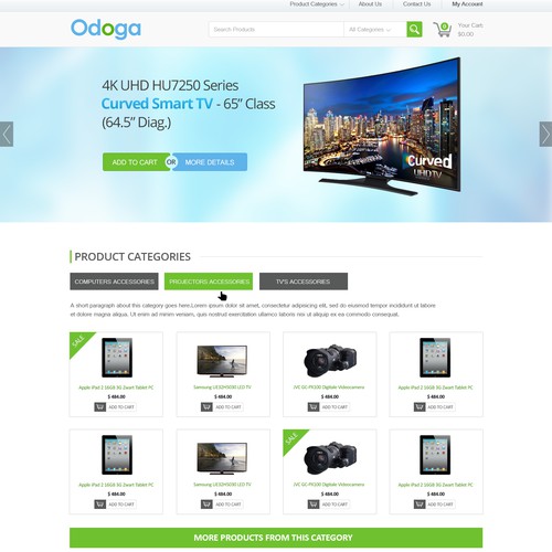 Consumer Electronics E-Commerce website desgin