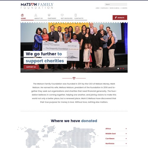 Charity website for The Matson Family Foundation