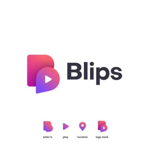 Blips Logo Design a modern video app Logo