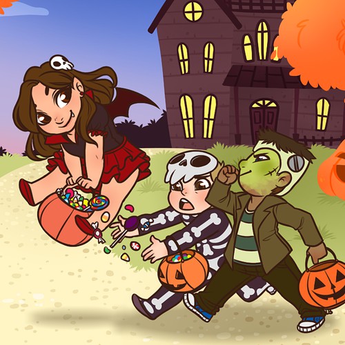 Banner for Children's site, The Halloween Place.