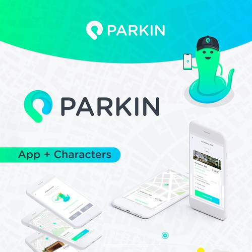 Parkin - Branding + App + Mascot + Social Media