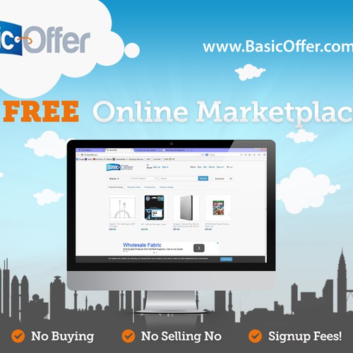 Create a marketing Postcard for BasicOffer