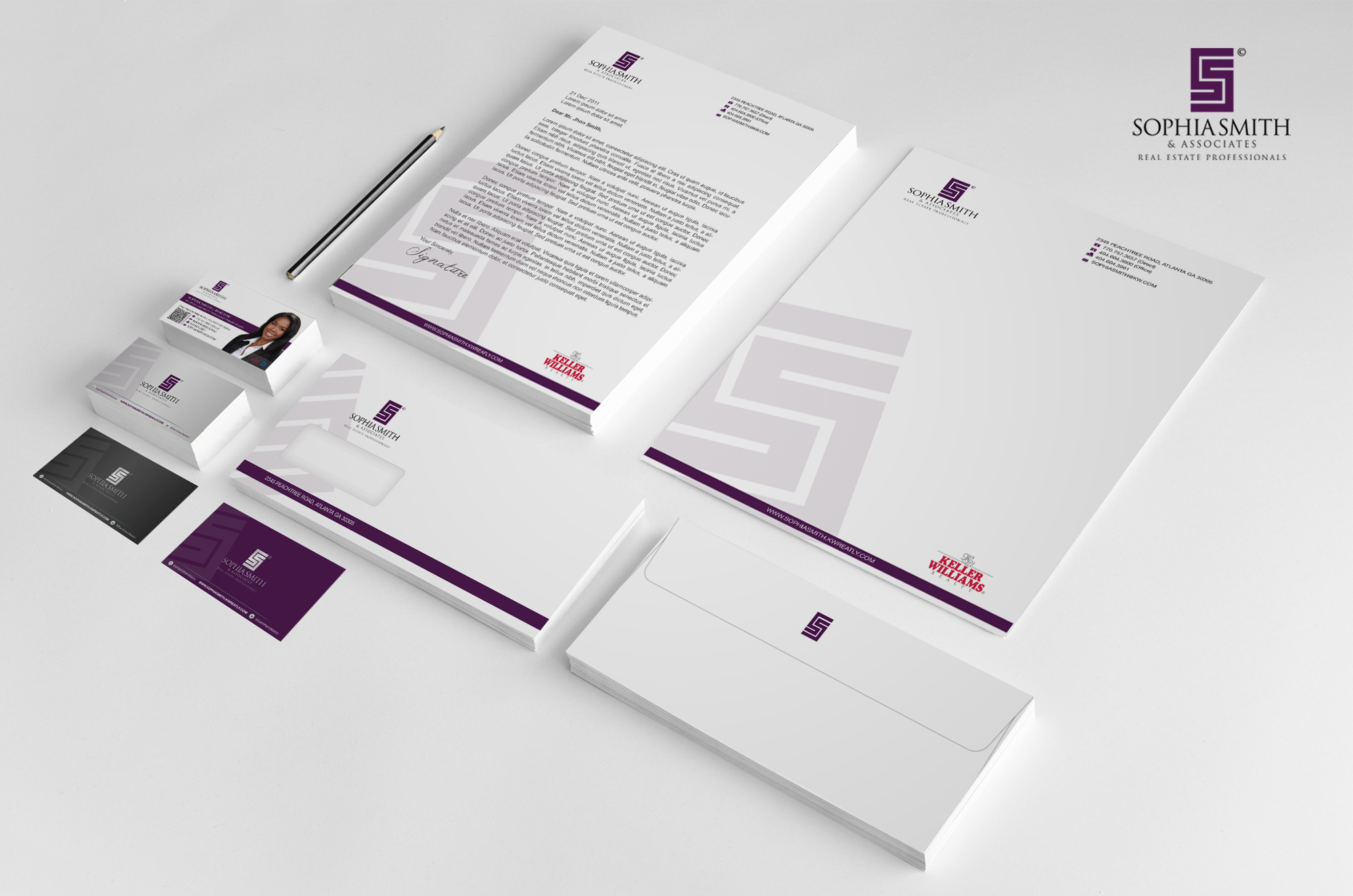 Help Sophia Smith & Associates Real Estate Professionals with a new stationery