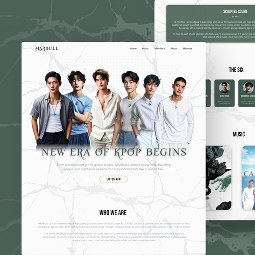 Website Design For Kpop Band