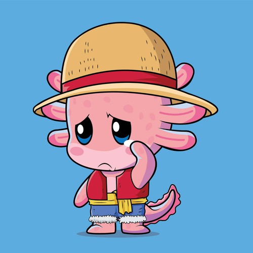 Cute and Sad Axolotl PFP NFT Design Challenge