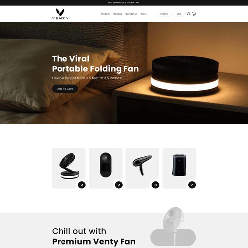 Website design for Venty
