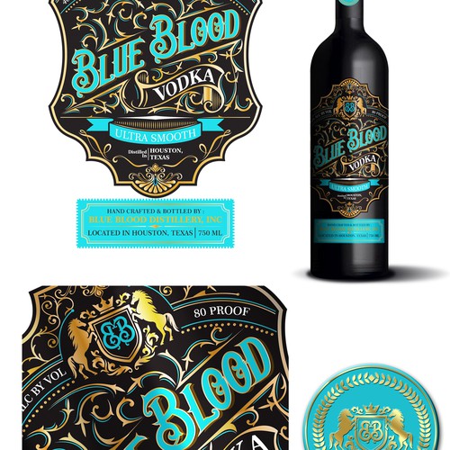 Vodka label design cencept