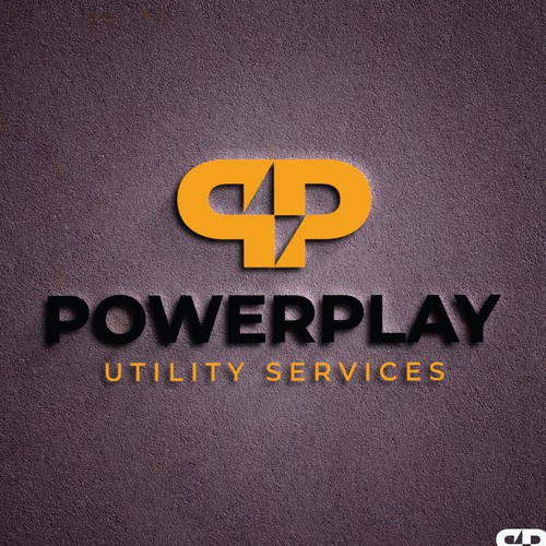 Proposed logo design for PowerPlay Utility Services.