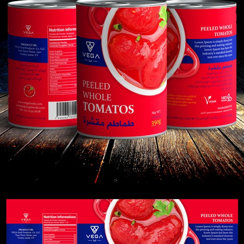 Label design for canned food