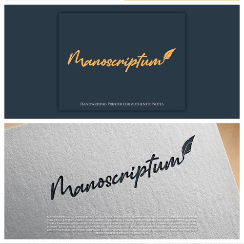 High End Handwriting Logo for Manoscriptum