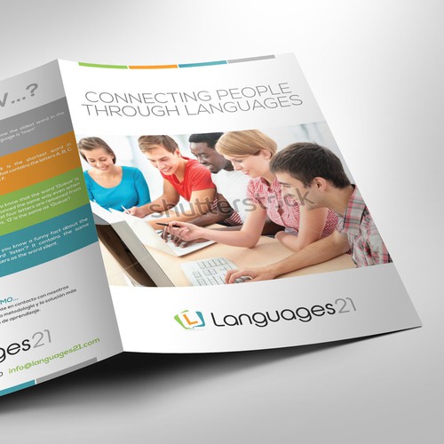 Create a fun Brochure for a innovative language learning company!