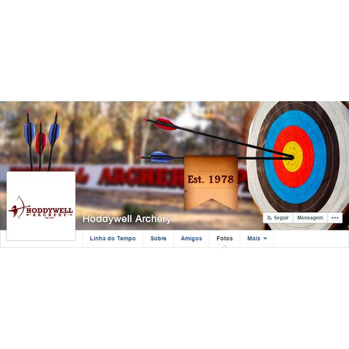 Create a capturing Facebook Coverpage and Profile Picture for archery/bowhunting company