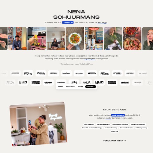 Portfolio website for Nena Schuurmans