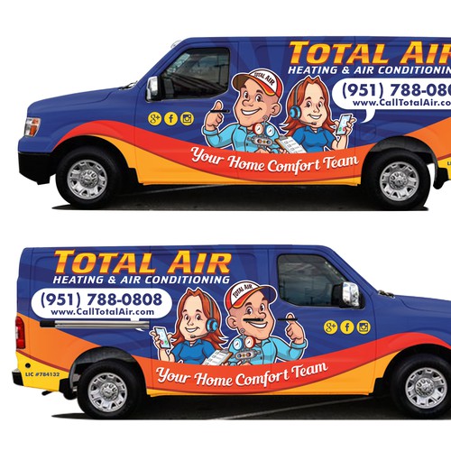 Car Wrap for Total Air Heating and Air Conditioning