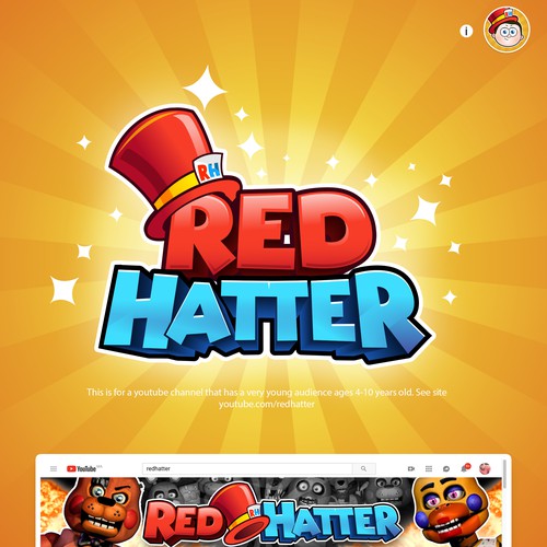 Logo design for RedHatter youtube channel 