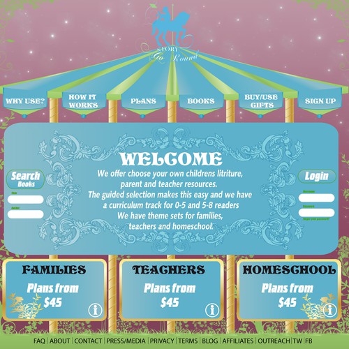 Creative Web Design for Start Up Children's Book Company
