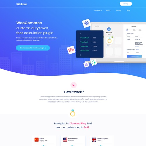 Slibstream ( tech company) - WooCommerce plugin website