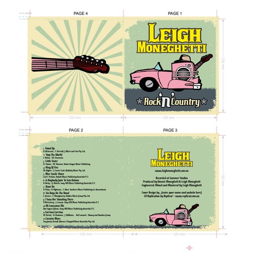DESIGN A RETRO COUNTRY & ROCK 'N' ROLL ALBUM COVER
