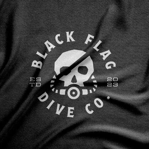 Bold Logo For Black Flag Dive Co.