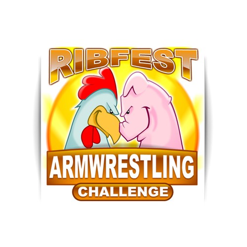 Ribfest Armwrestling Challenge Printed Banner Design