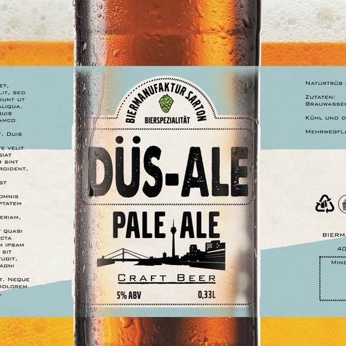 DUS-ALE beer label