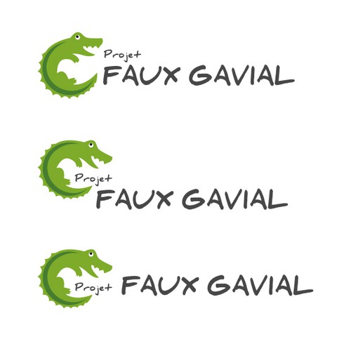 Create crocodile design for an environmental education initiative in Gabon
