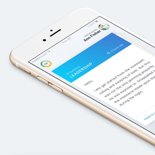 Design a home page for the 720 Talent Management app