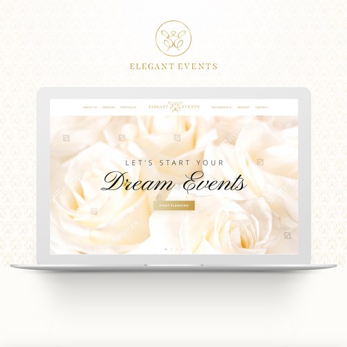 Web UI Design Concept for Elegant Events