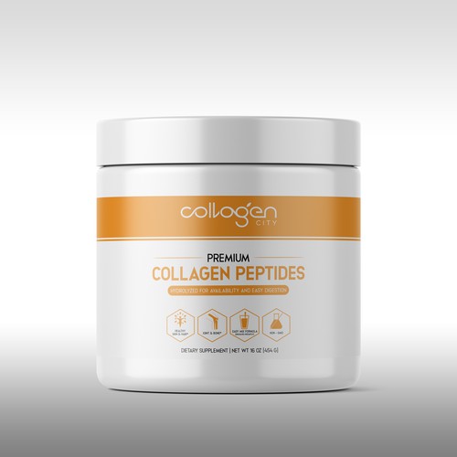 Label for collagen peptides