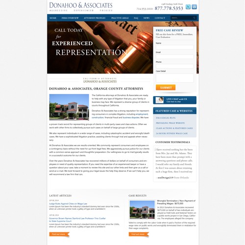 Law Firm domain consolidation and professional redesign