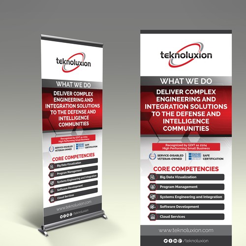 Create trade show banner for small innovative tech company - teKnoluxion