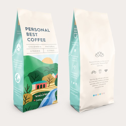 Personal Best Coffee - Bag Design