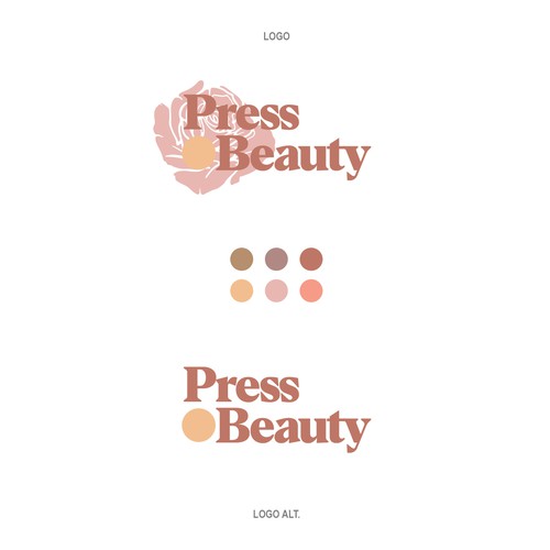 Bold and Feminine Logo Concept for Press Beauty