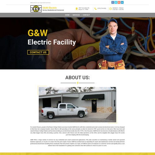 Website Design for G&W Electric