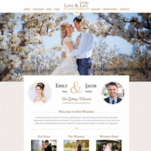 Simple and Elegant Wedding Site