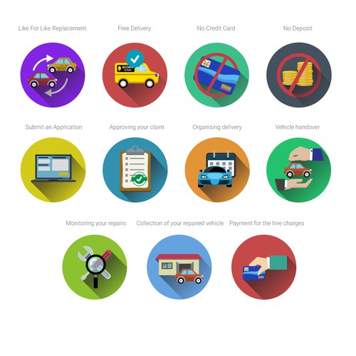 Flat design style icons needed