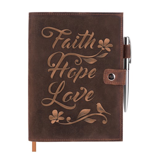 Leather journal cover design