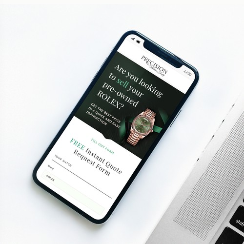 Luxury High-End Watch Store Contact Page