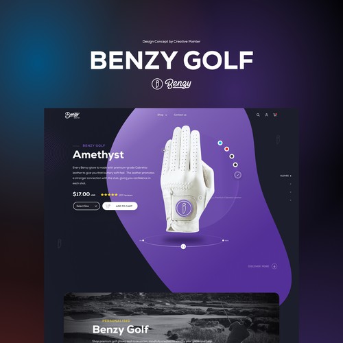 BENZY GOLF Website design