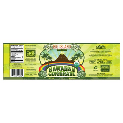 Create the next product label for Big Island Organics